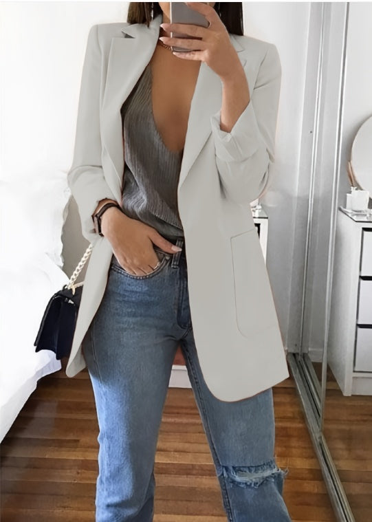 Lapel Slim Cardigan Temperament Blazer
